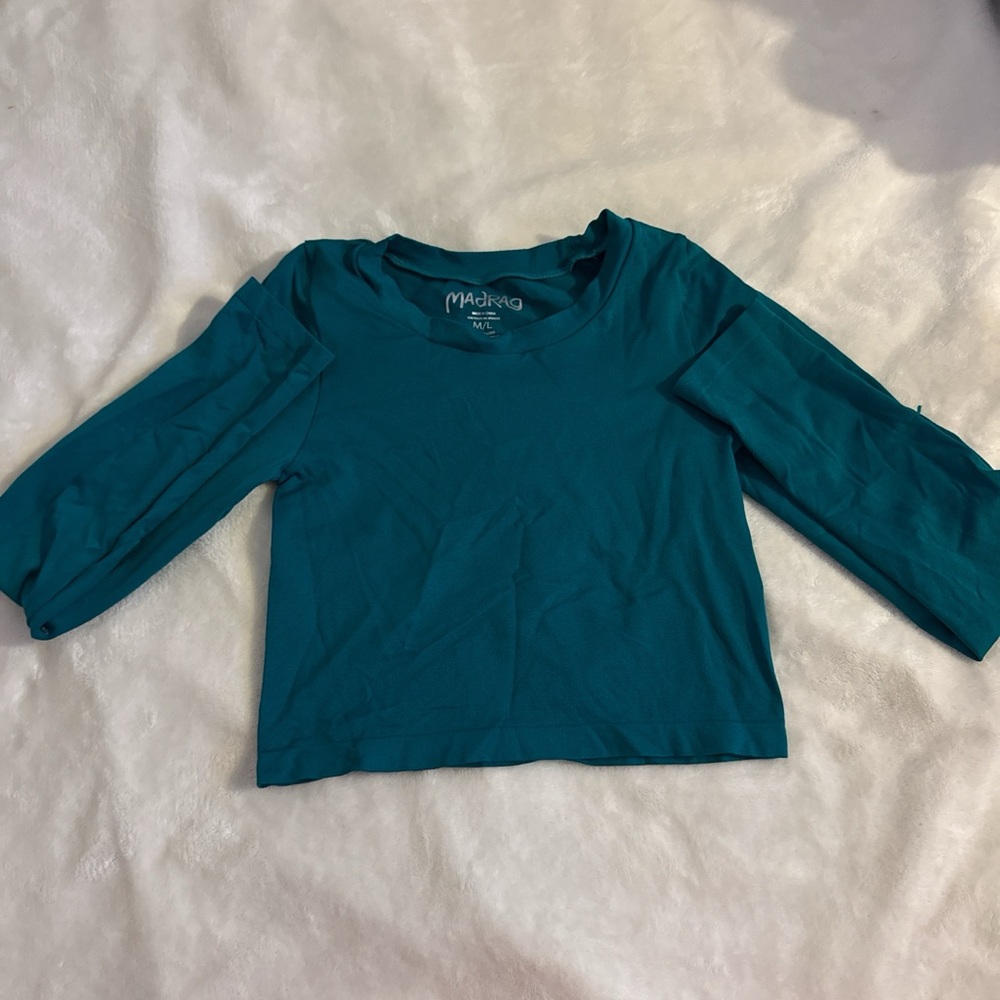 Teal Kids Long Sleeve Shirt